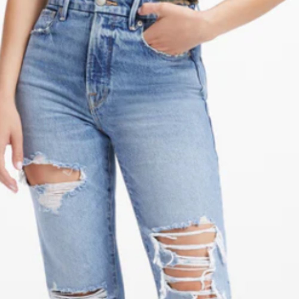 Good American Good Boy Straight Jean Indigo 244